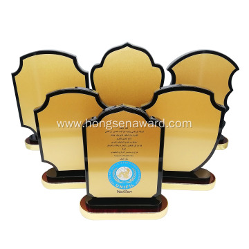 Stock Souvenir Wooden award plaque frame trophy